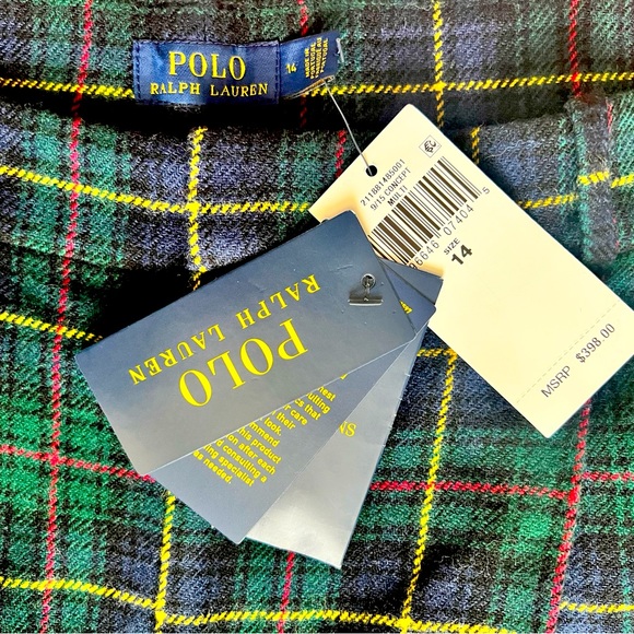 Polo Ralph Lauren Plaid Wool Twill Wide-leg Pant In Polo Tartan - Picture 2 of 5